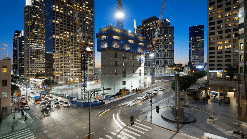 Wilshire Grand Construction Timelapse