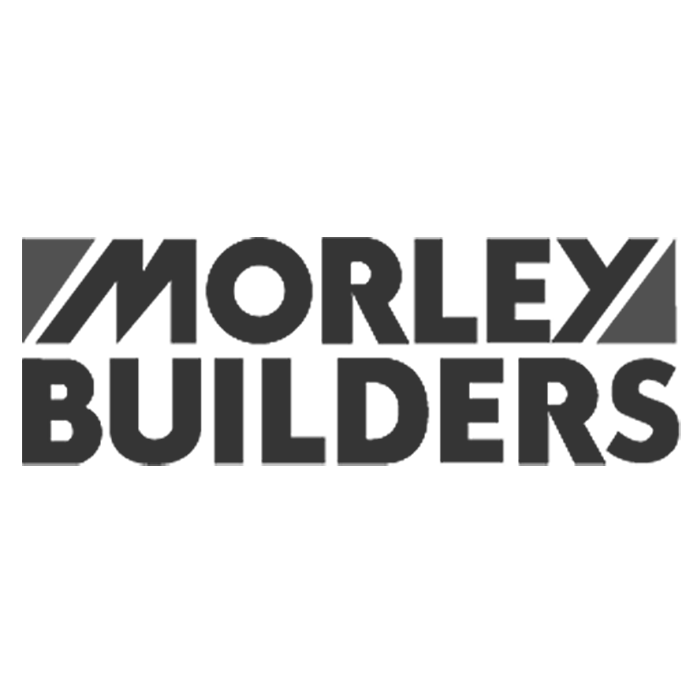 Morley Builders company name in bold black text.
