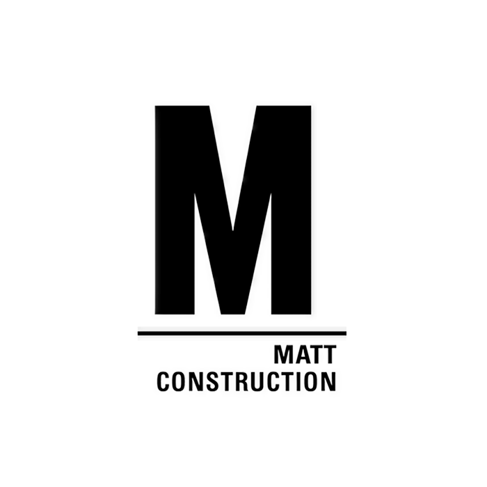 Black text logo with M and MATT CONSTRUCTION in bold typography.