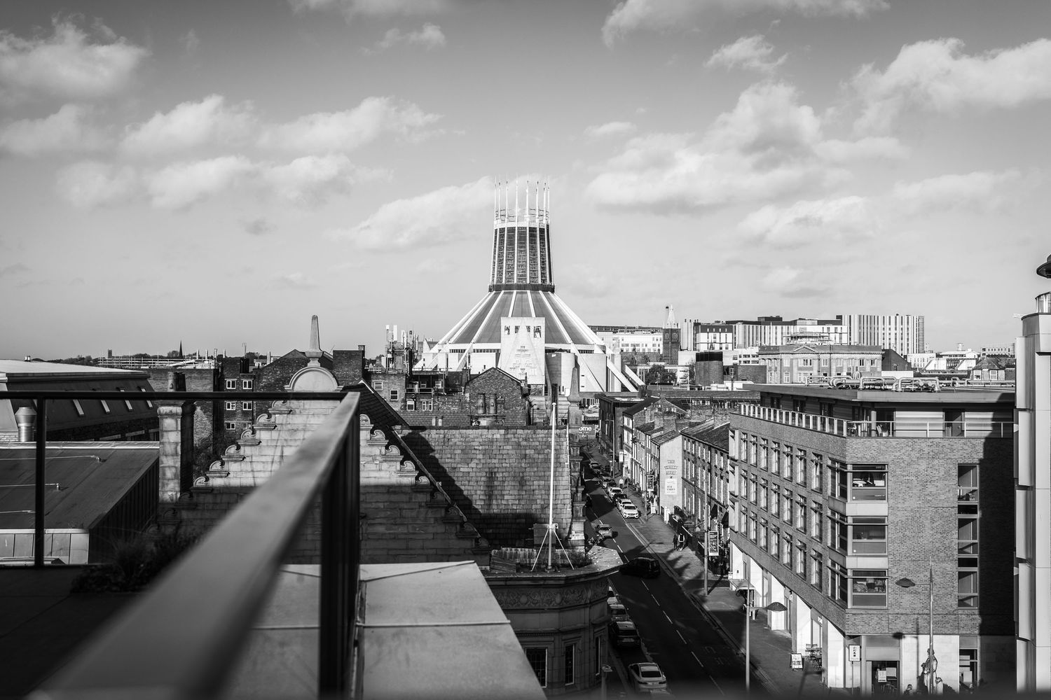 View of Liverpool Metropolitan Cathedral, from Hope Street Hotel