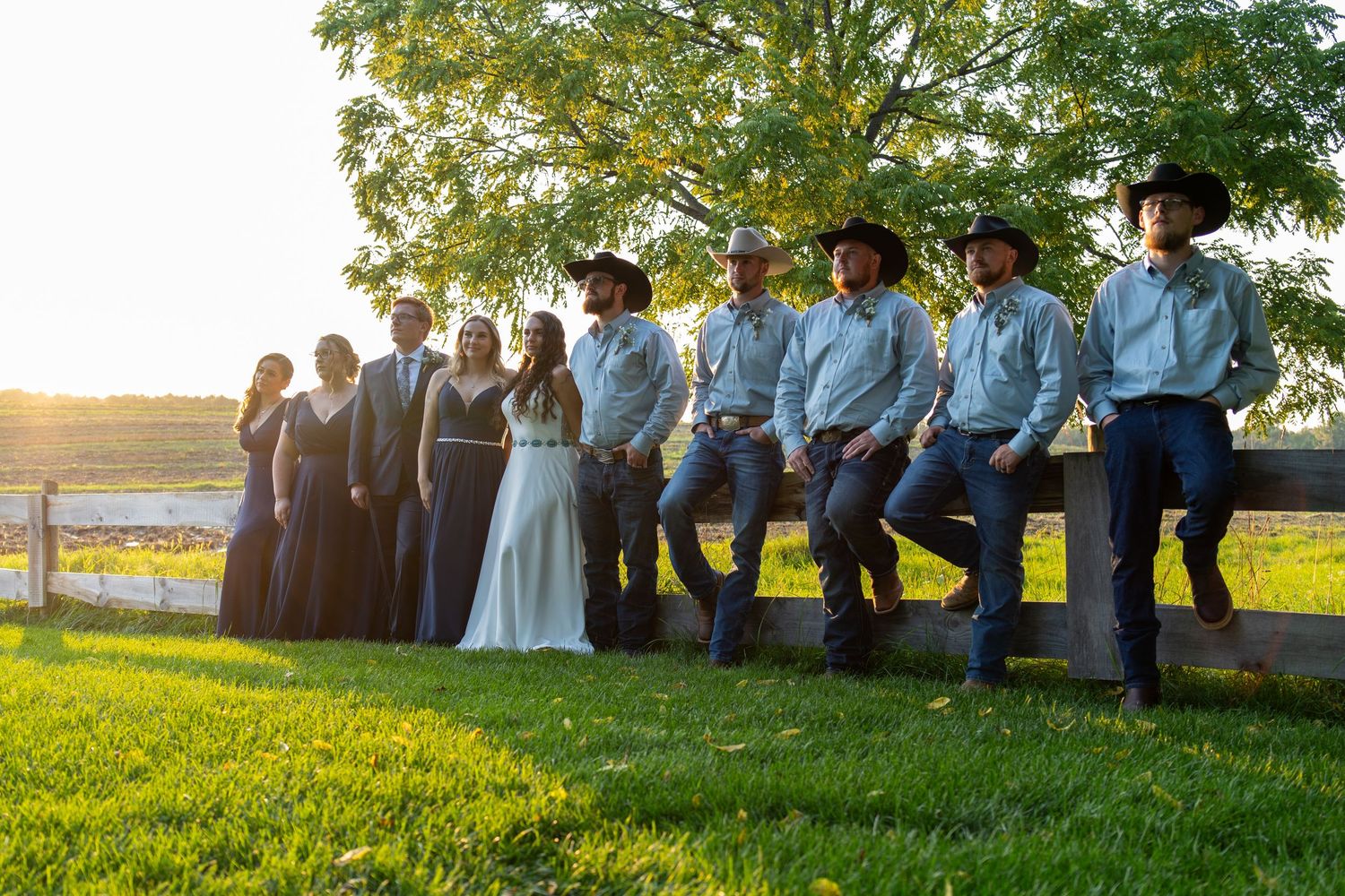 Entire wedding party photo