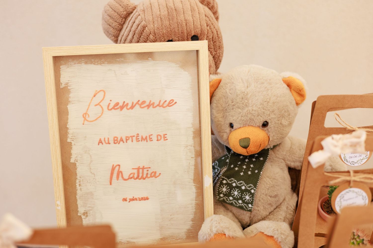 Panneaux de bienvenue au bapteme