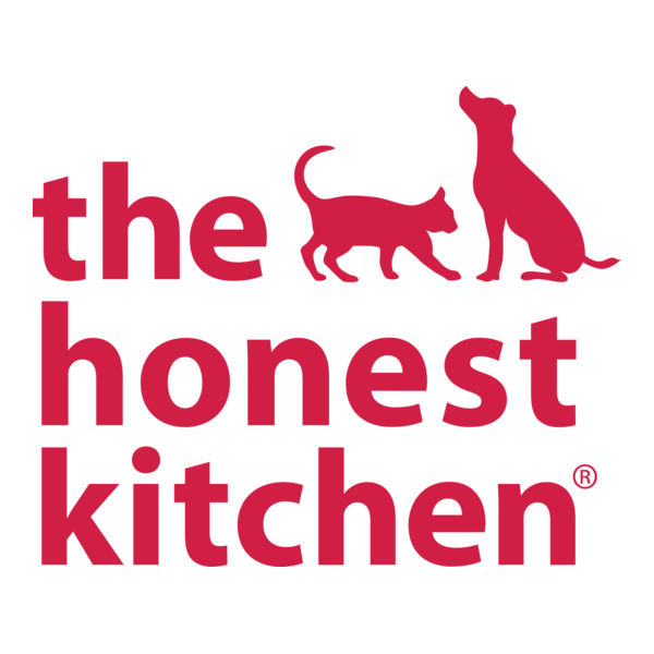 The Honest Kitchen logo featuring a red cat and dog silhouette above bold red text on a white background.