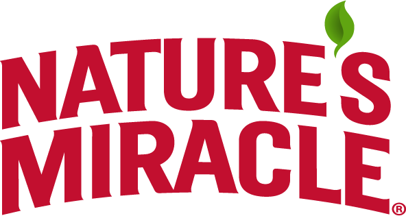 Nature's Miracle brand logo in bold red text with a green leaf accent on white background.