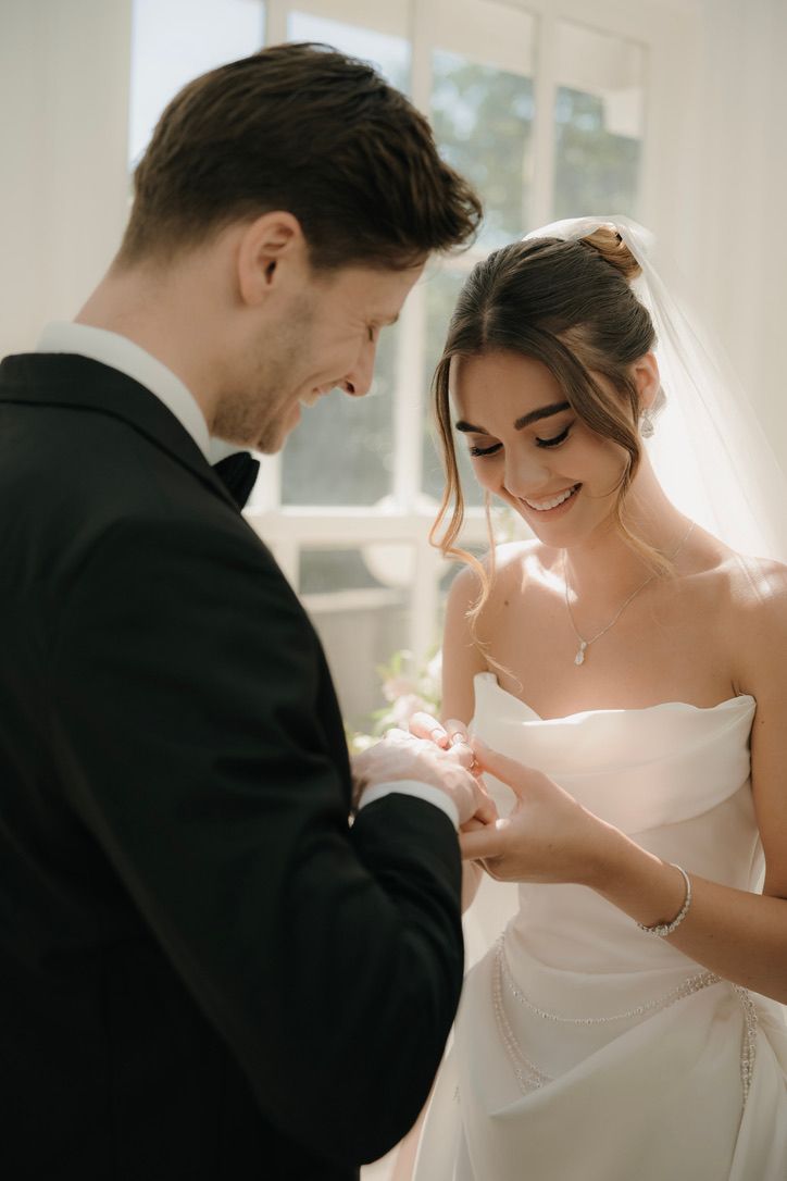 Intimate wedding ceremony captured in a documentary, soft editorial style by Kent wedding photographer Indie.