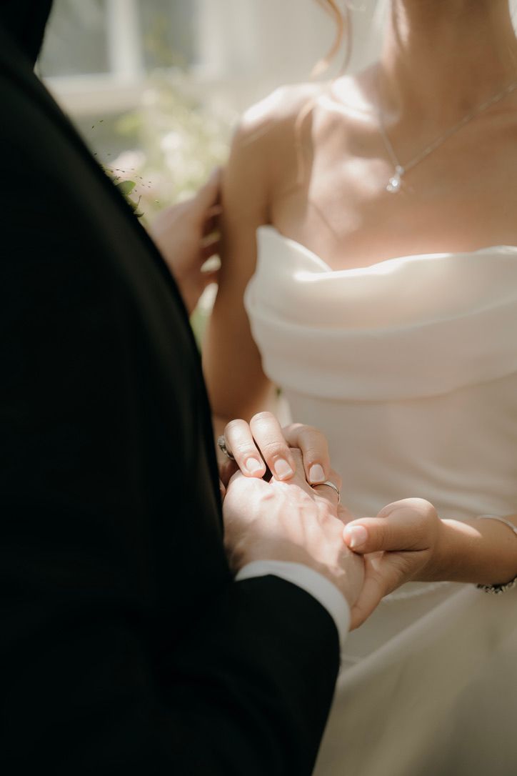 Intimate wedding ceremony captured in a documentary, soft editorial style by Kent wedding photographer Indie.