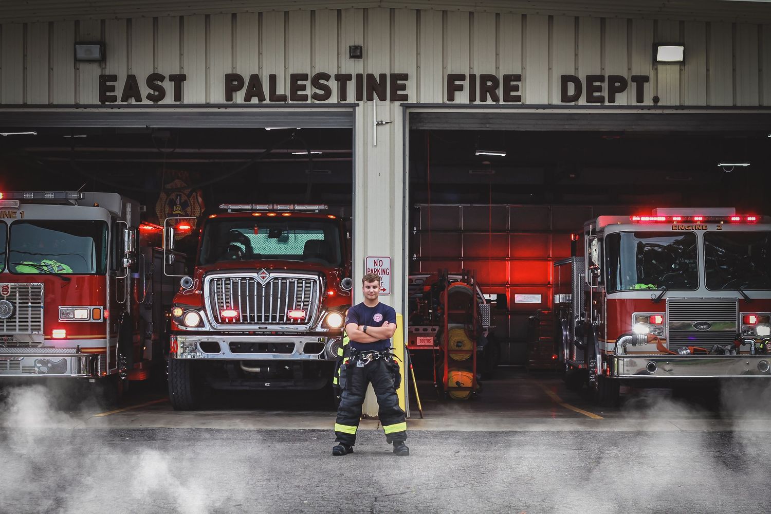 Senior Session at a fire station