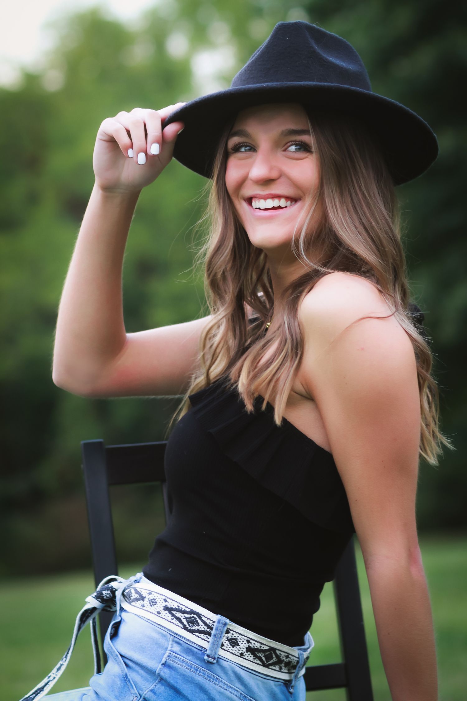 Senior Session in wooded area