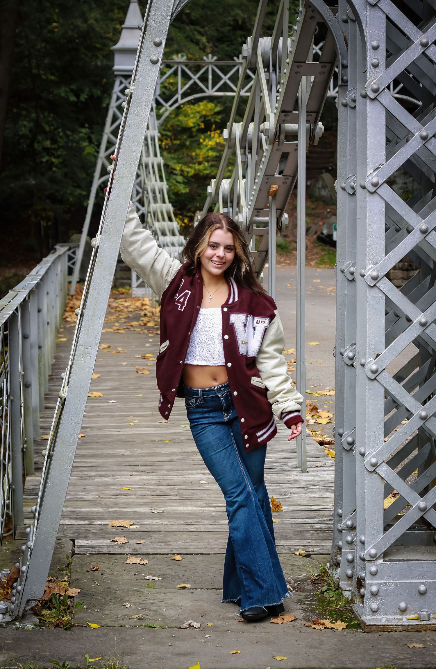 Senior session at Youngstown Suspension Bridge