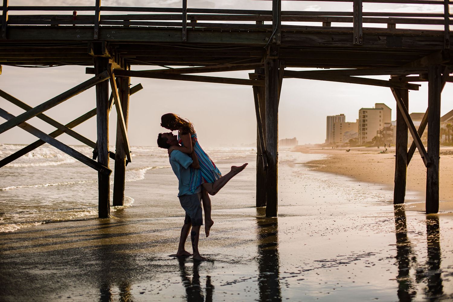Engagement photos in Cherry Grove Beach