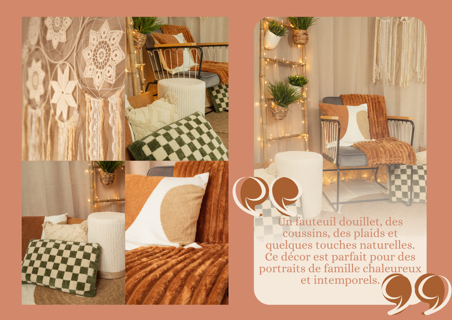 Présentation décor Caroline Malet Photographie. Studio situé à Bolbec.