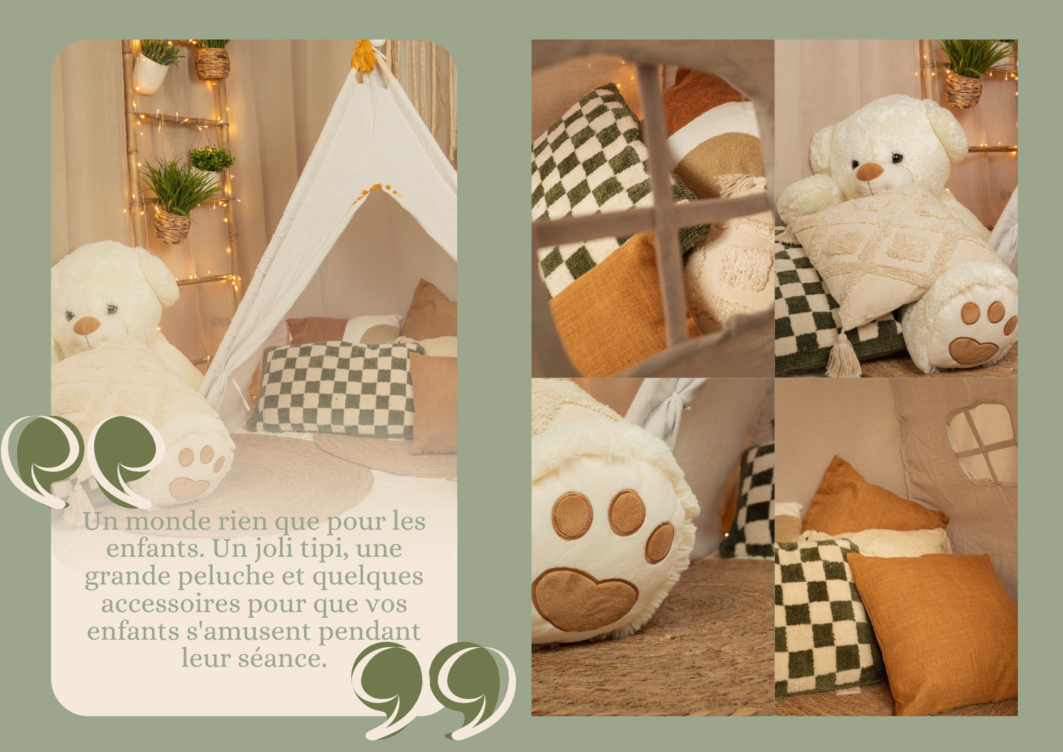 Présentation décor enfant Caroline Malet Photographie. Studio situé à Bolbec.