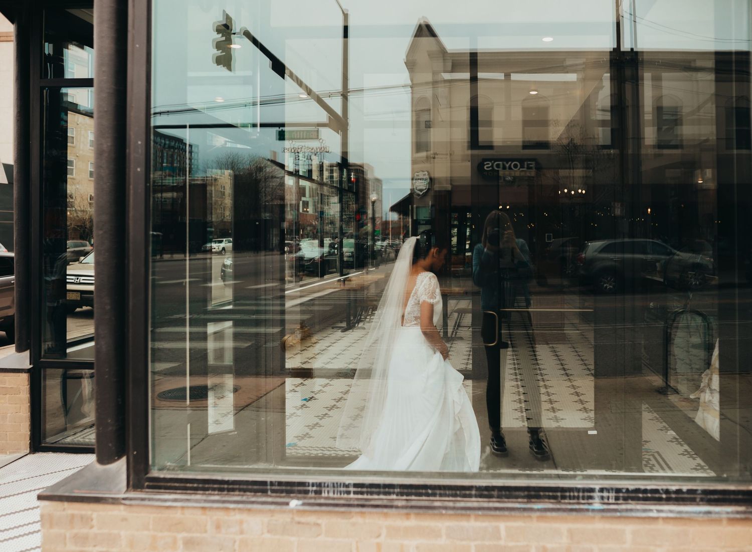 indoor bridal portraits