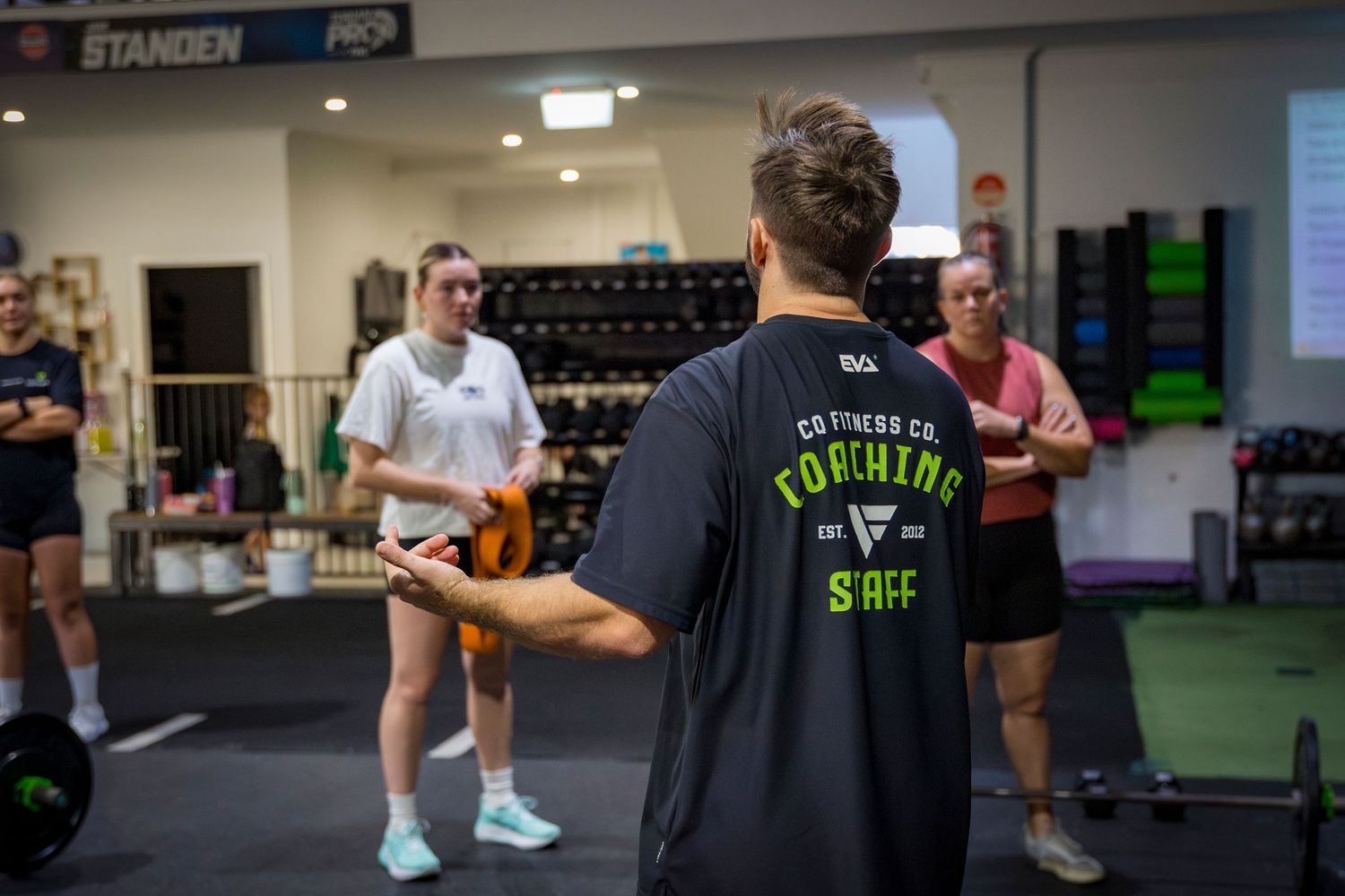 CrossFit coach instructing group workout at CQ Fitness Co Rockhampton