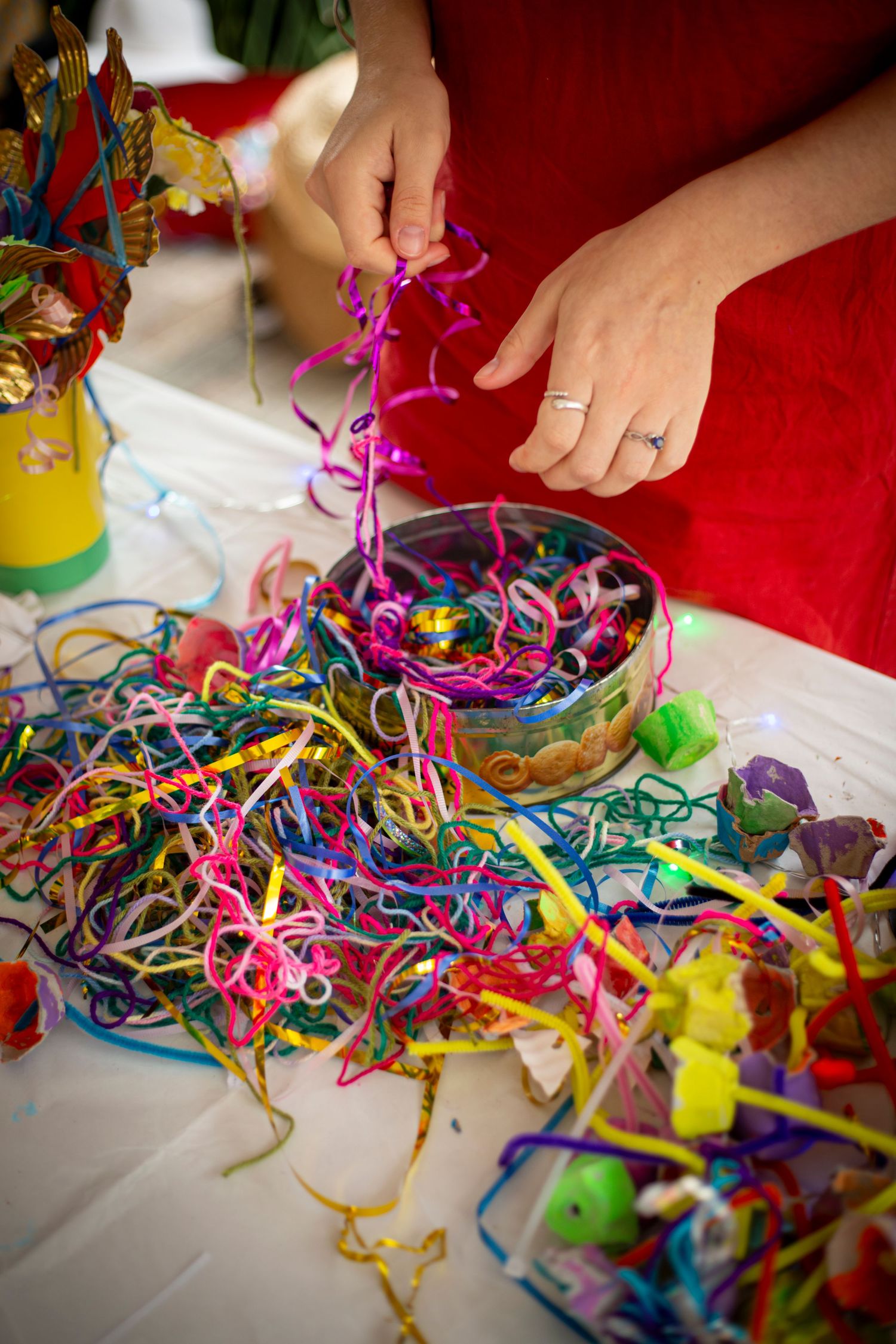 Close up shot of art supplies at local event in Rockhampton