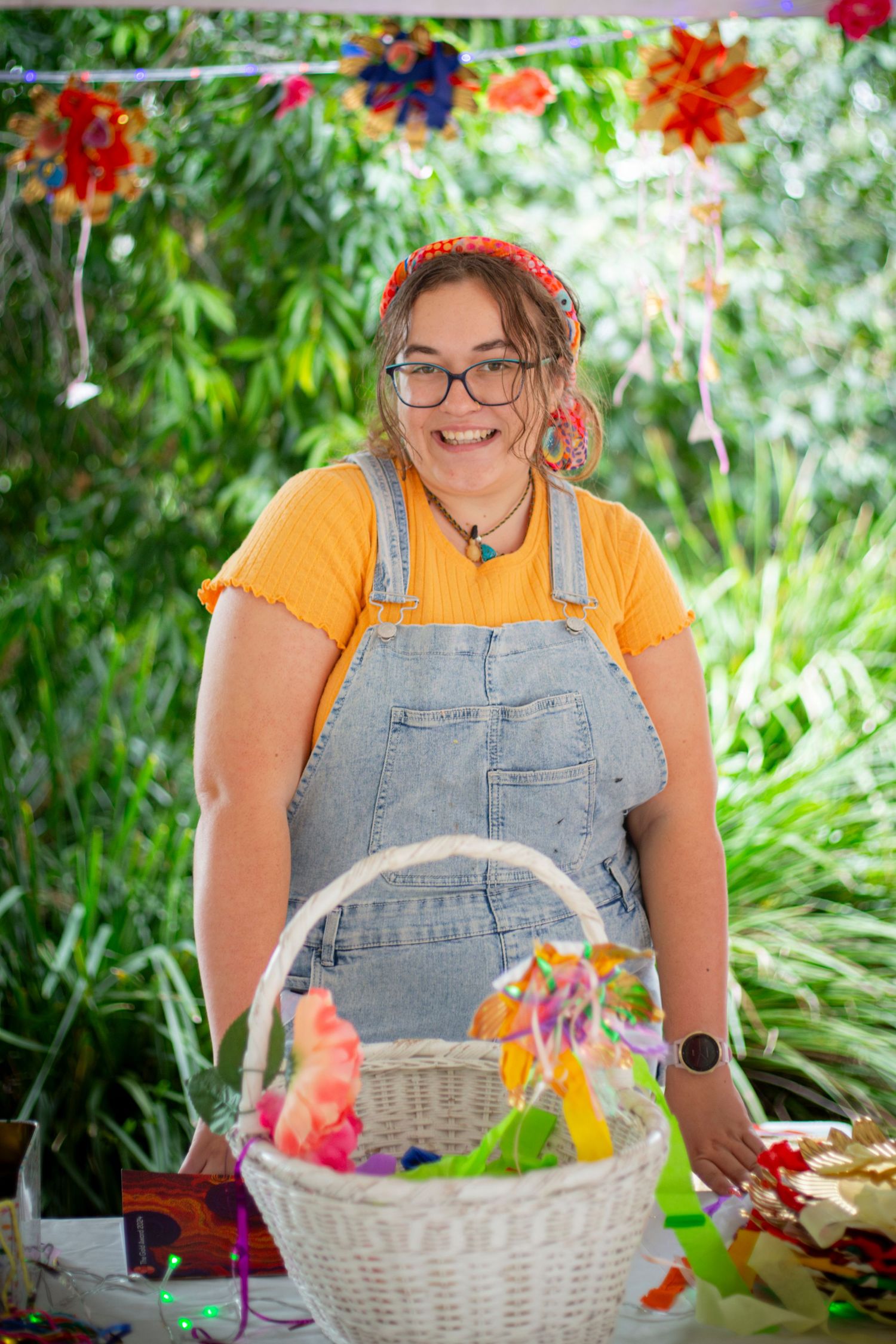 Art Teacher smiling at art event in Rockhampton