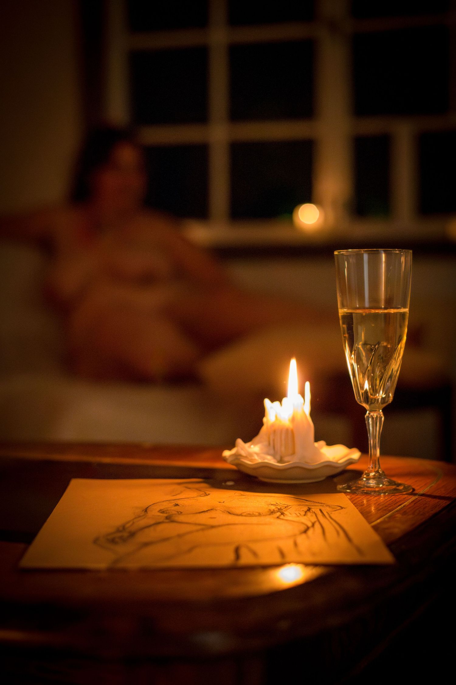 Candles and ambient styling at a creative workshop event in Rockhampton