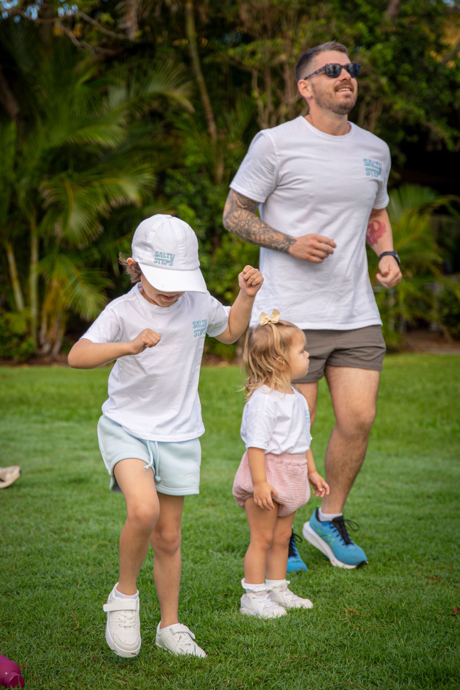 Group warm up at community walking event yeppoon