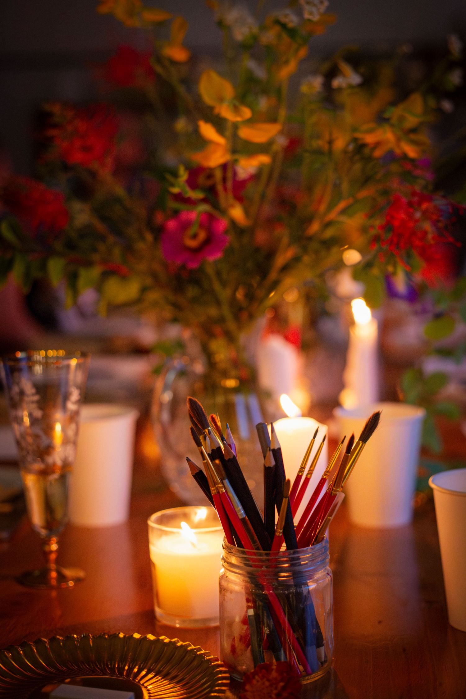 Still life branding photo with vase, flowers and book – Rockhampton small business photography