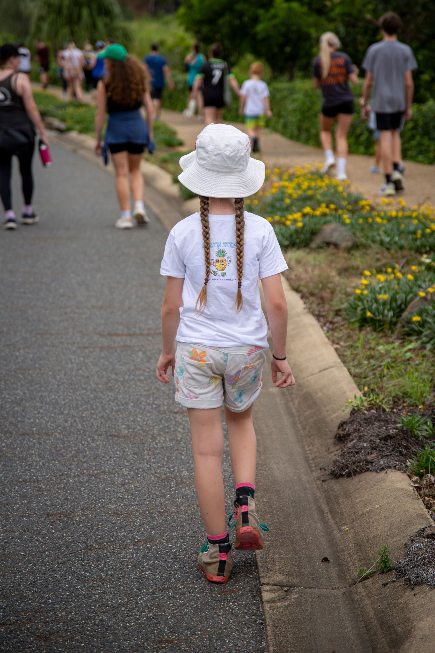 Girl walking at community event in Yeppoon