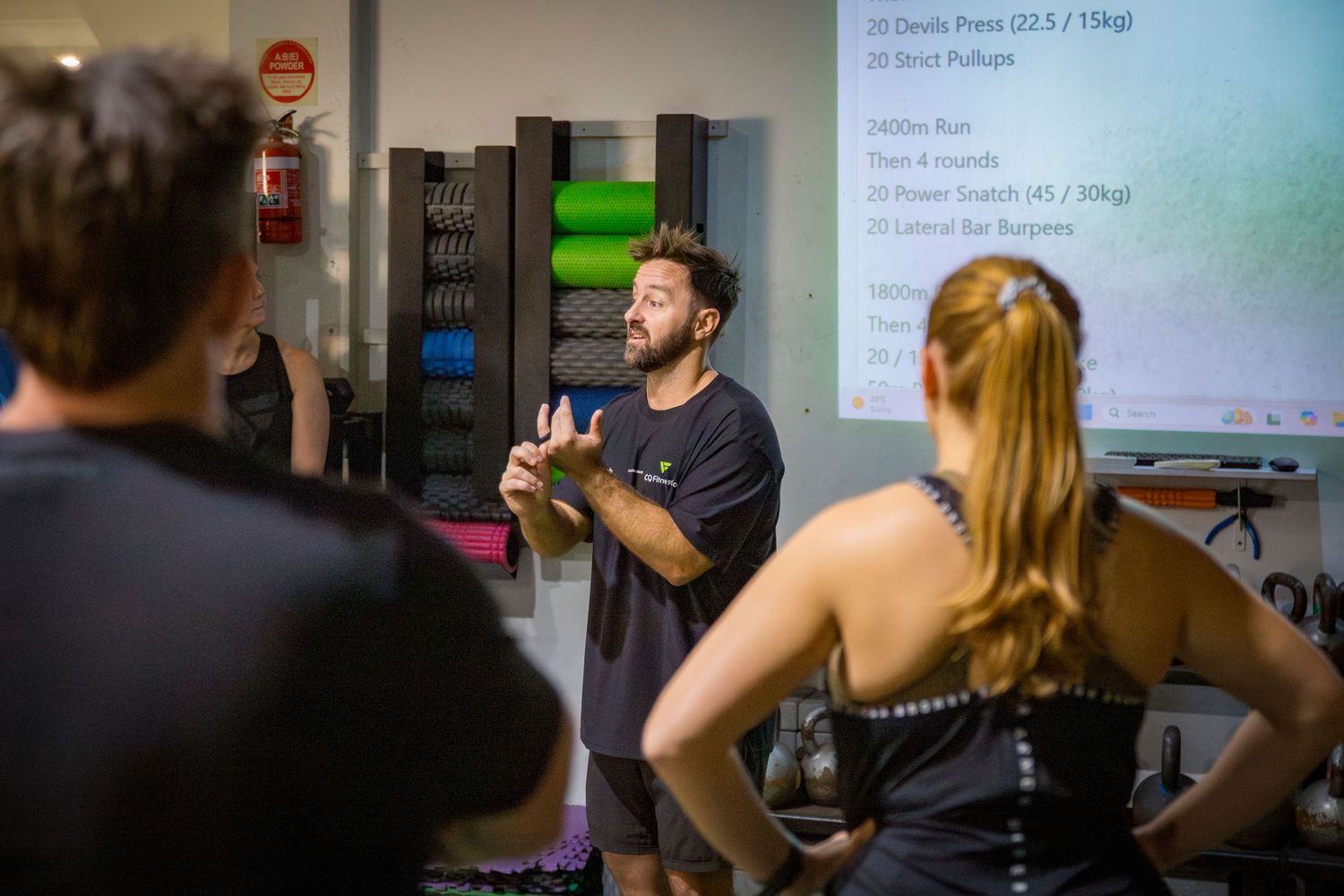 CrossFit coach instructing group workout at CQ Fitness Co Rockhampton