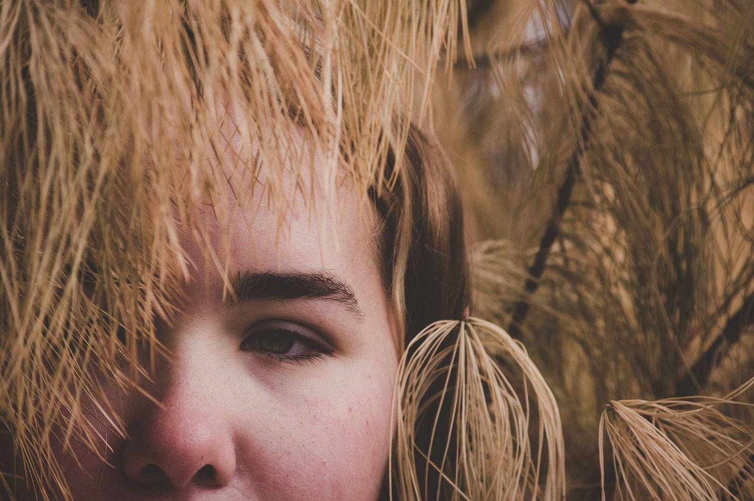 Outdoor portrait in the woods capturing candid emotions and awe