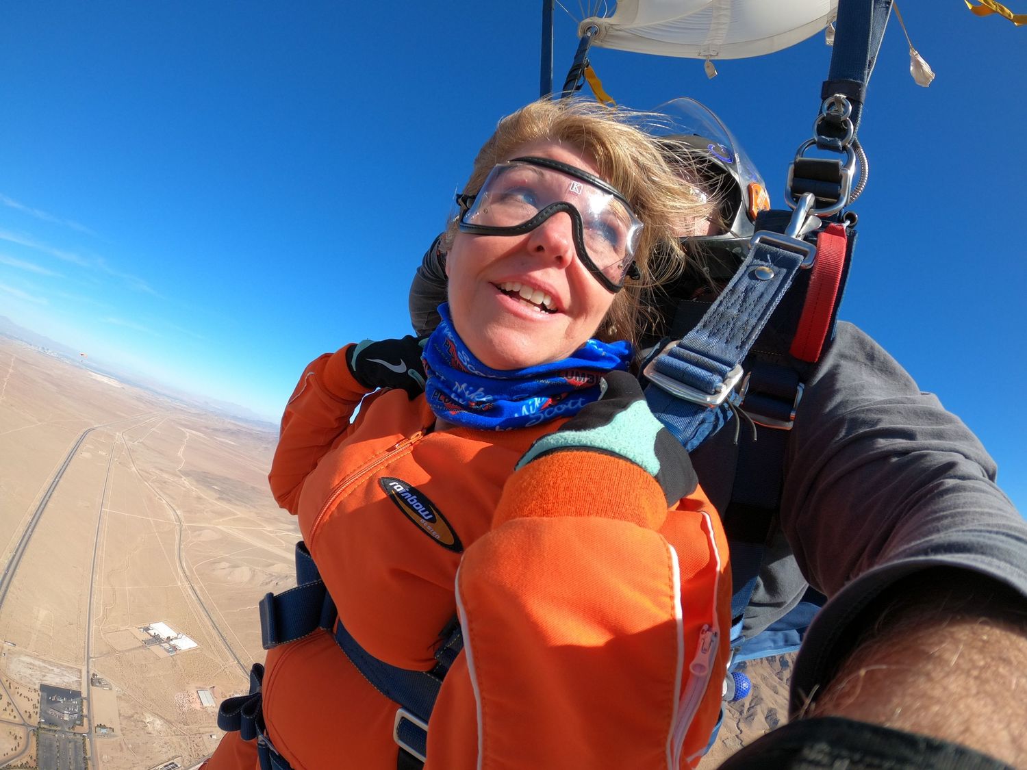 Photo of Kathy sky diving