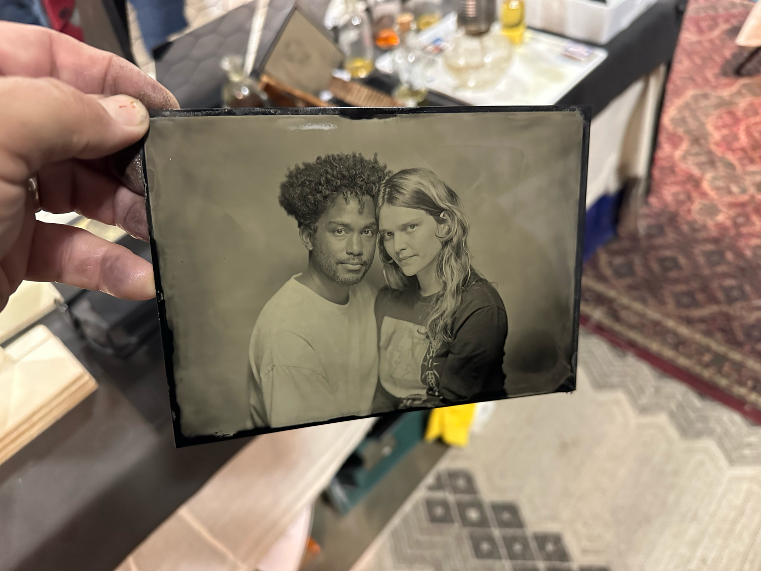 tintype of couple taken at state fair