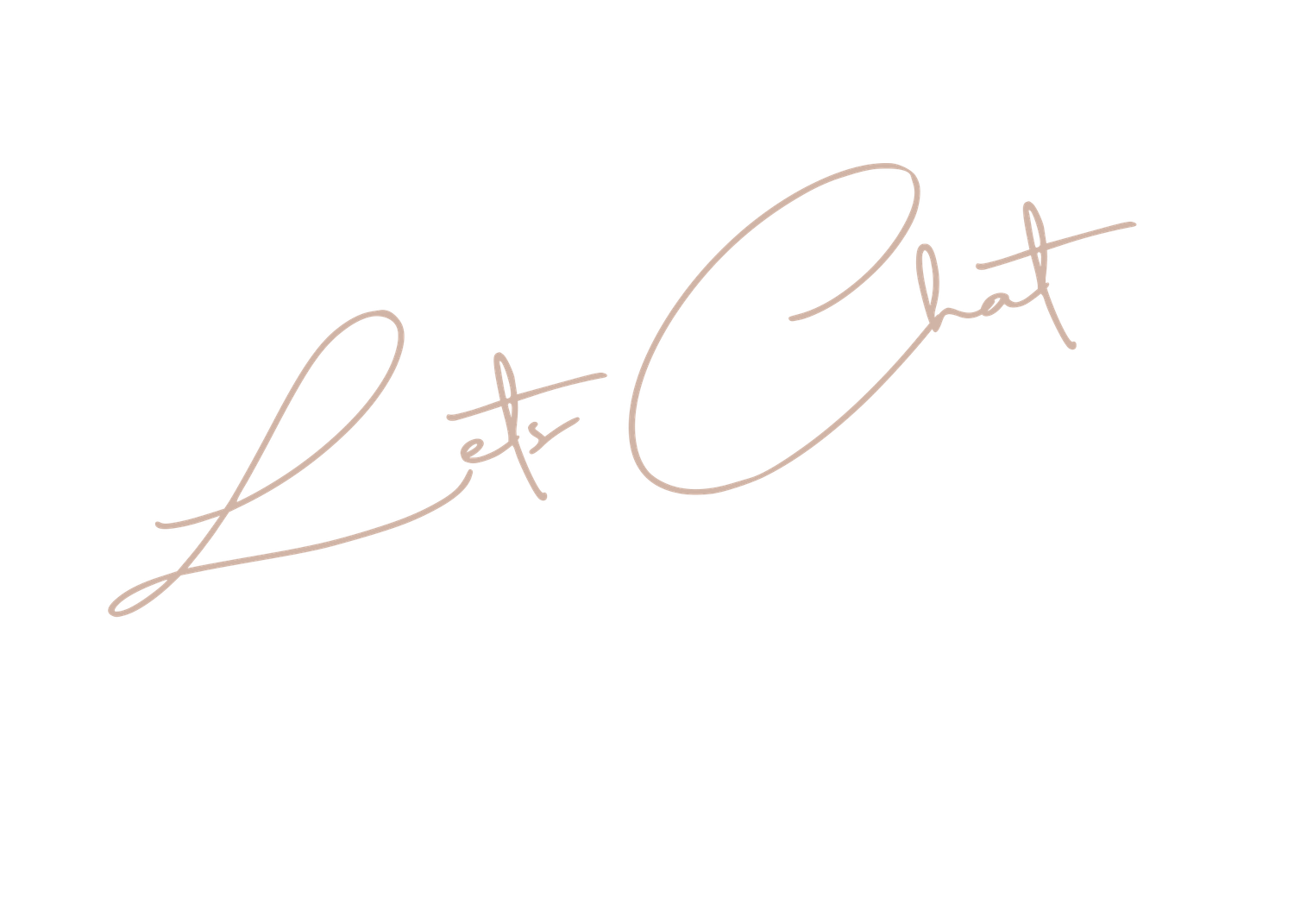 Stylish handwritten signature displaying 'Let Cut' in rose gold calligraphy on white.