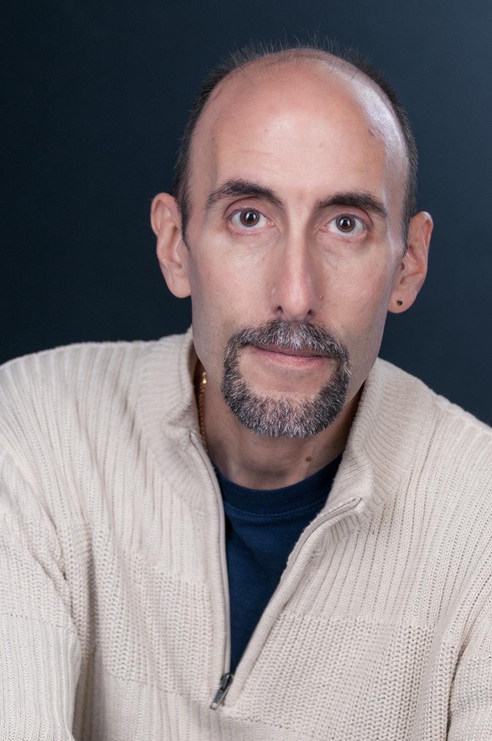 Creative portrait of man in studio