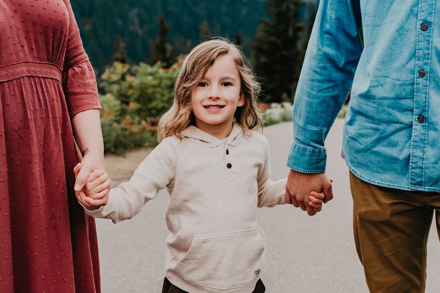 Family photos on Mt Rainier