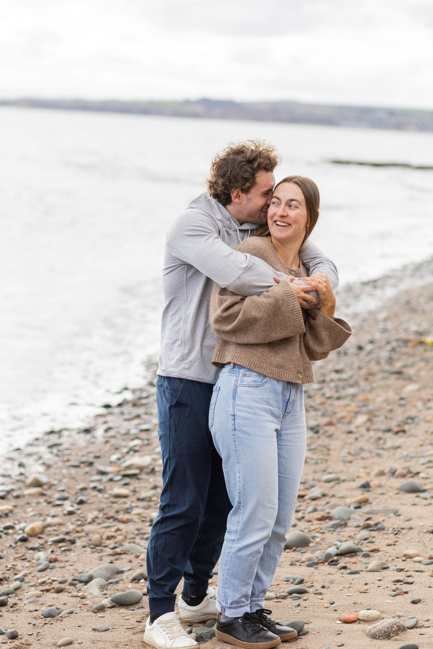 A romantic moment capturing the connection between two people.