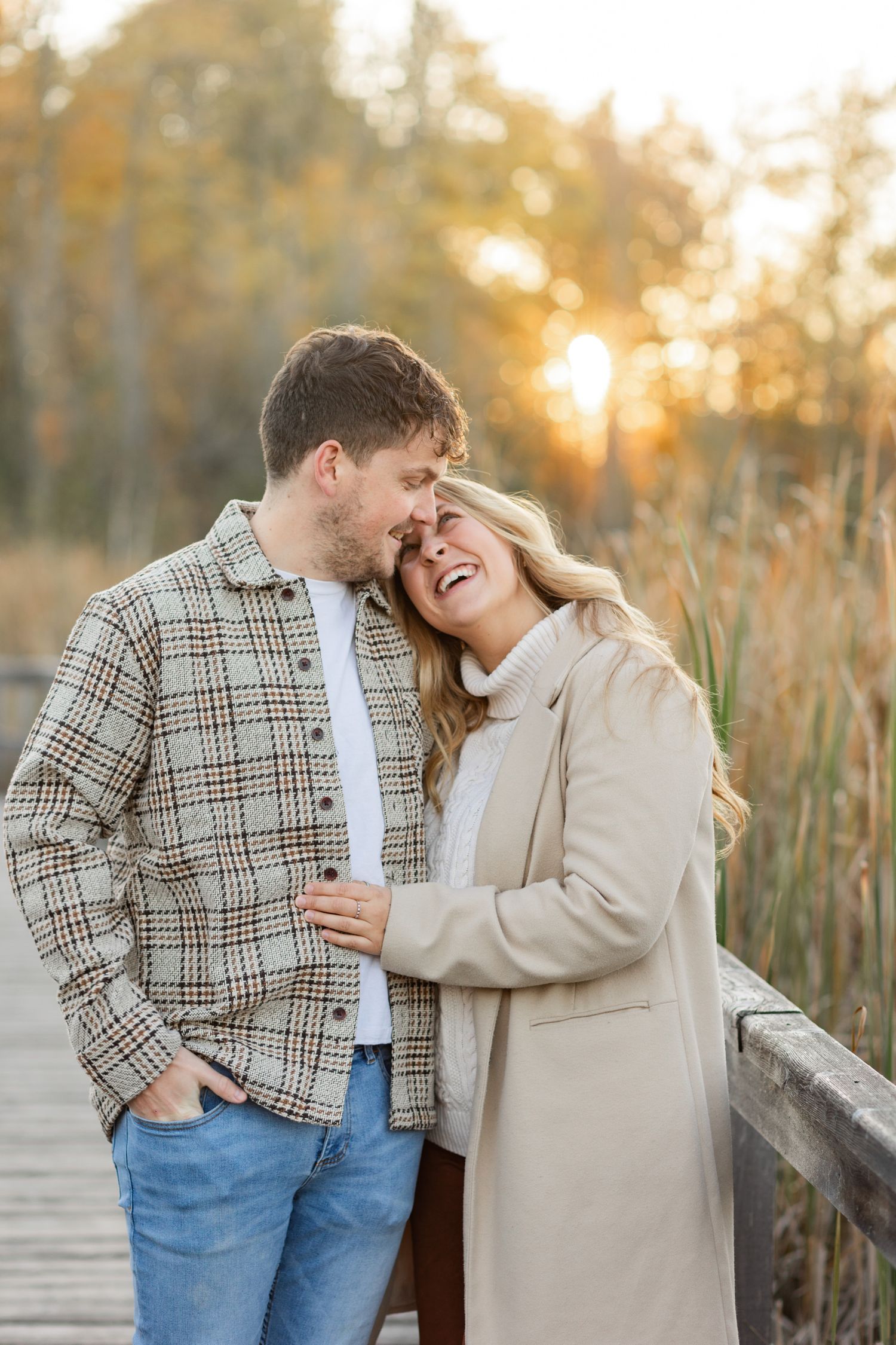 A romantic moment capturing the connection between two people.