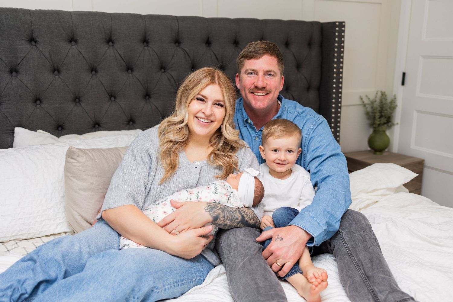 A heartwarming moment capturing the love and connection of a family.