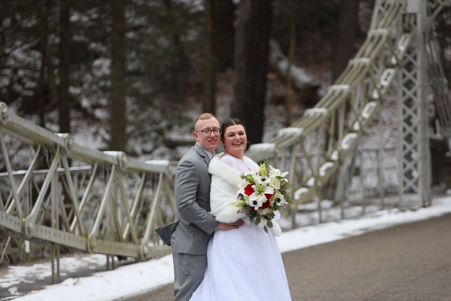 Bridal Portraits at Mill Creek Park Youngstown Ohio captured by Sarah Marie Studio