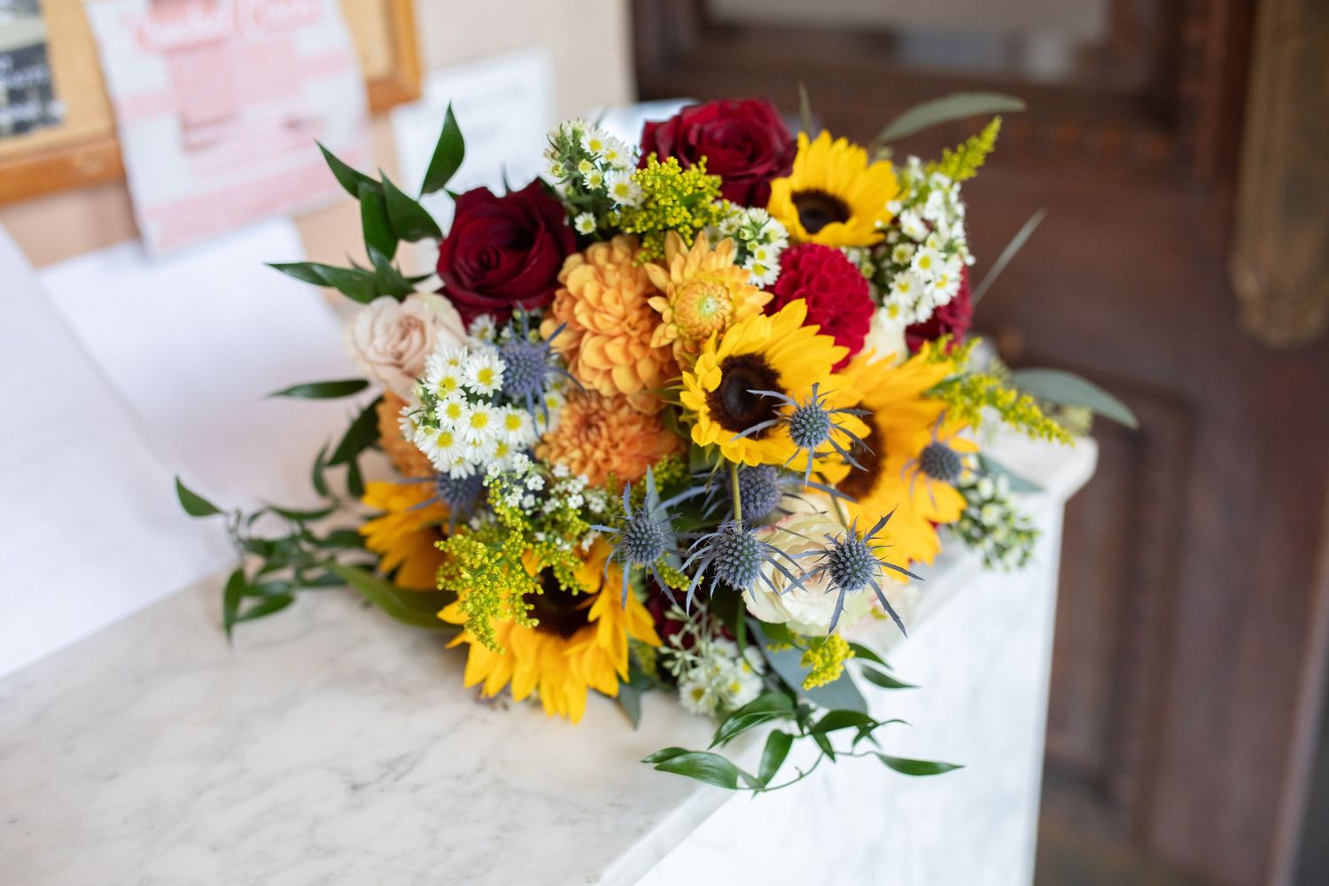 bouquet  portrait captured by Sarah Marie Studio