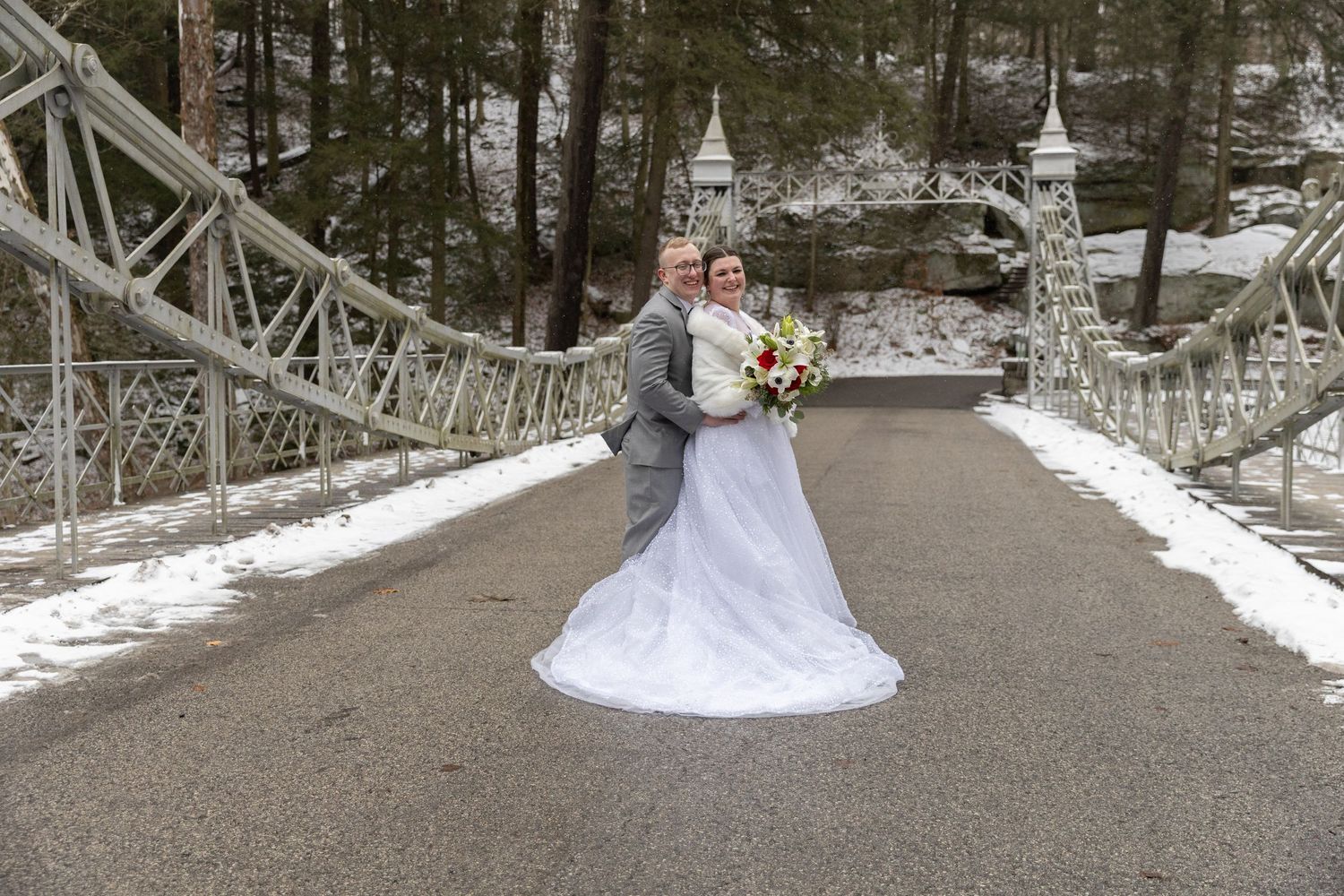 Bridal Portraits at Mill Creek Park Youngstown Ohio captured by Sarah Marie Studio