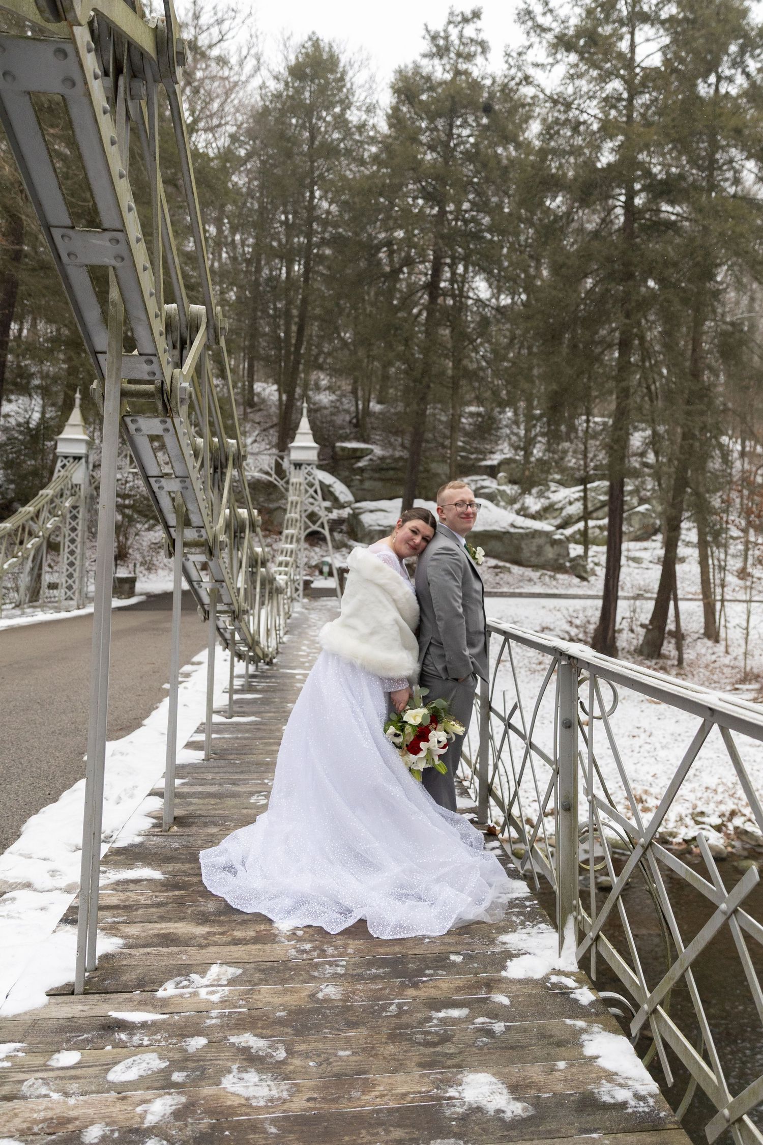 Bridal Portraits at Mill Creek Park Youngstown Ohio captured by Sarah Marie Studio