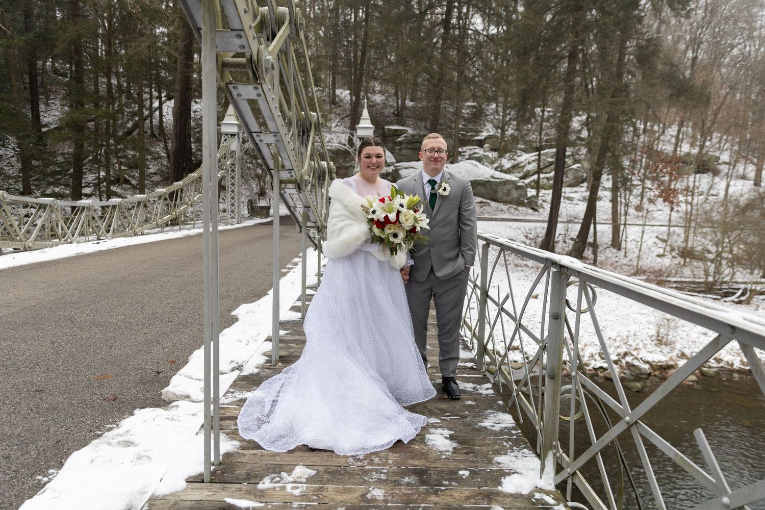 Bridal Portraits at Mill Creek Park Youngstown Ohio captured by Sarah Marie Studio