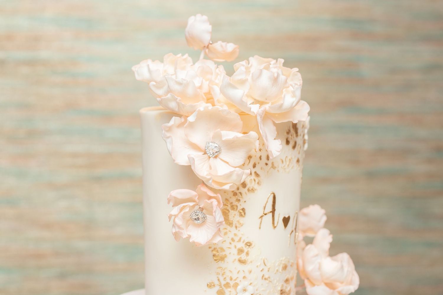 Delicate white floral arrangements with soft lighting creating a romantic atmosphere.