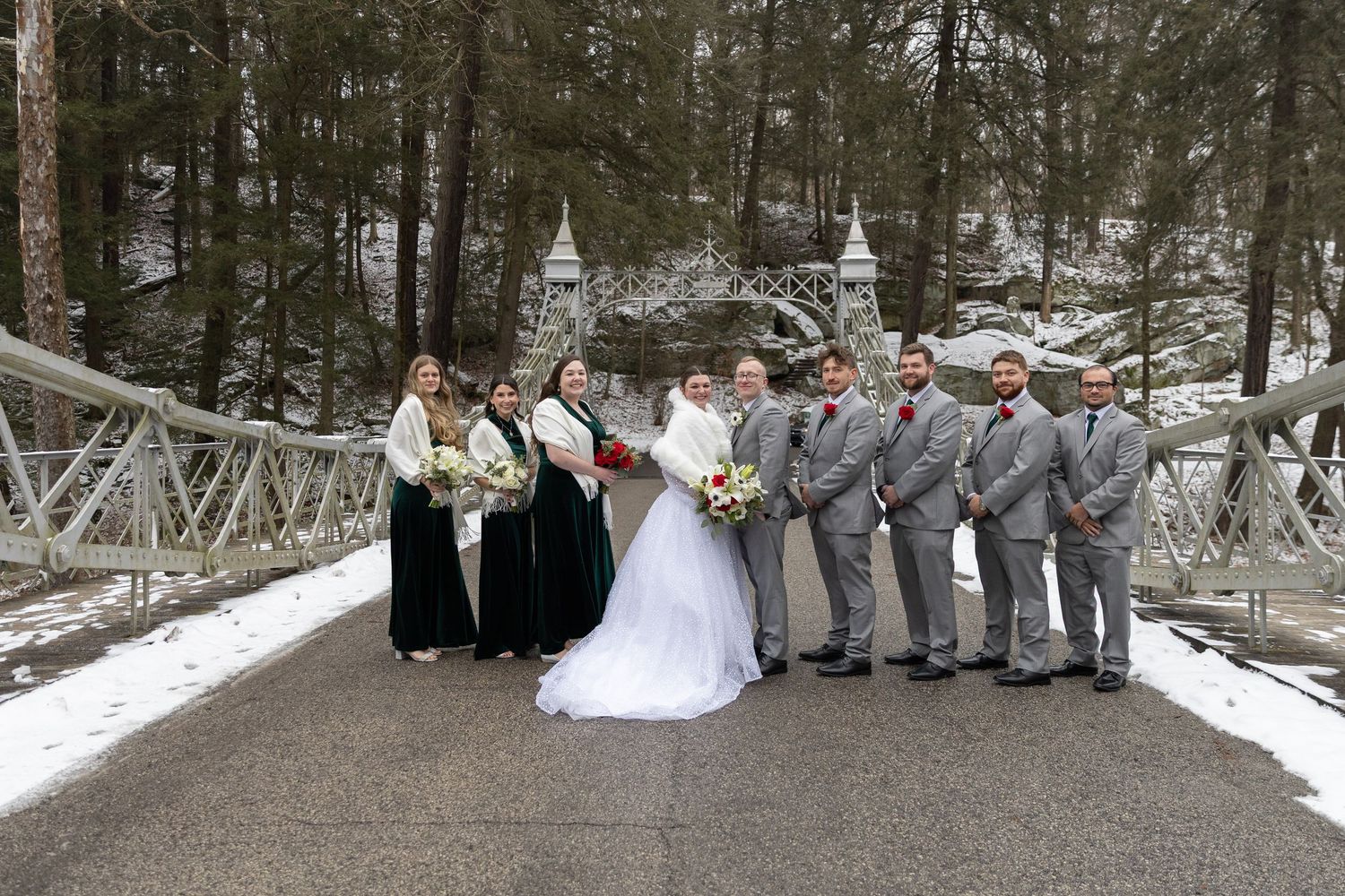 Bridal Portraits at Mill Creek Park Youngstown Ohio captured by Sarah Marie Studio