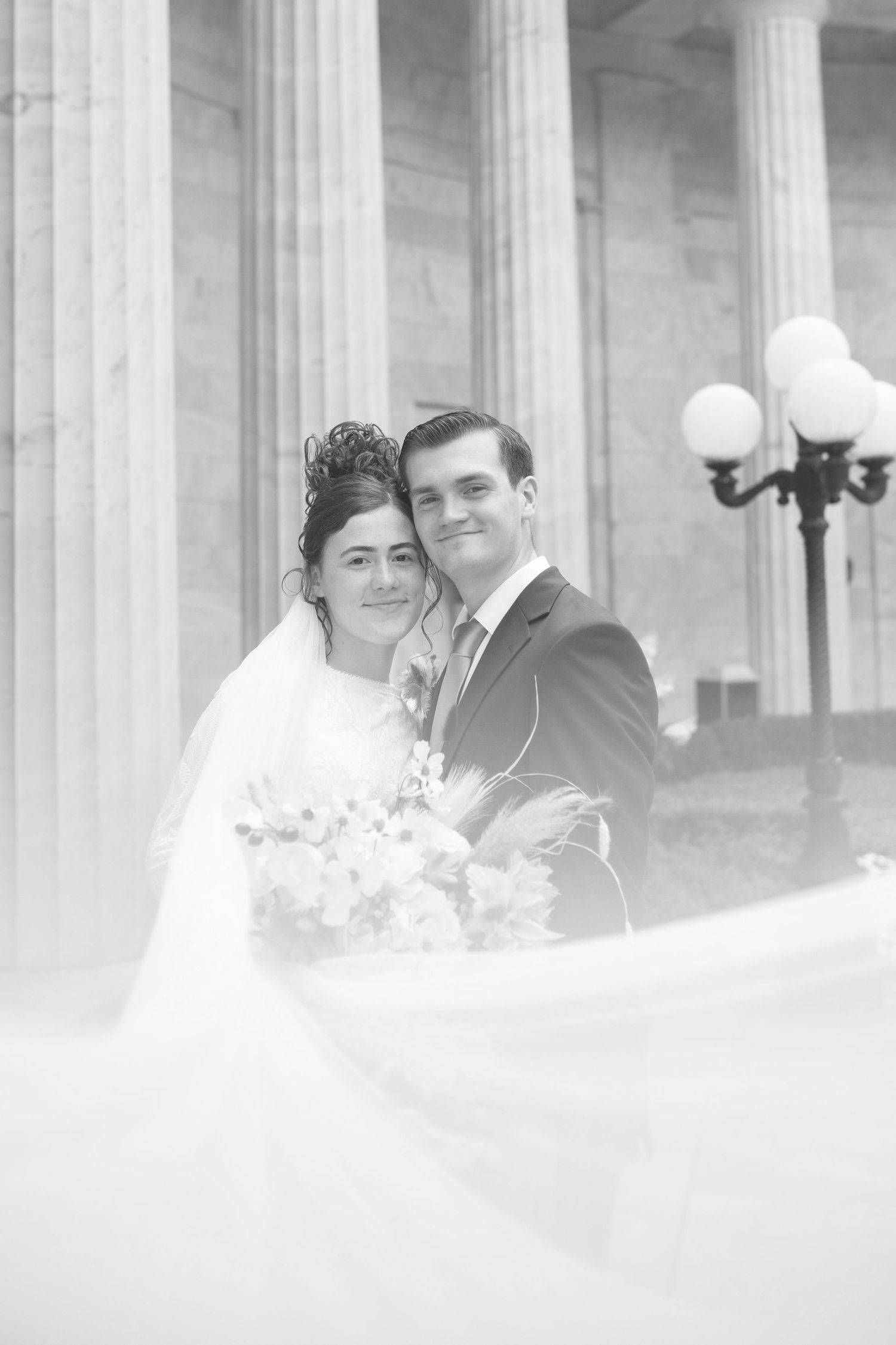 Bridal Portraits at Niles McKinley Library captured by Sarah Marie Studio