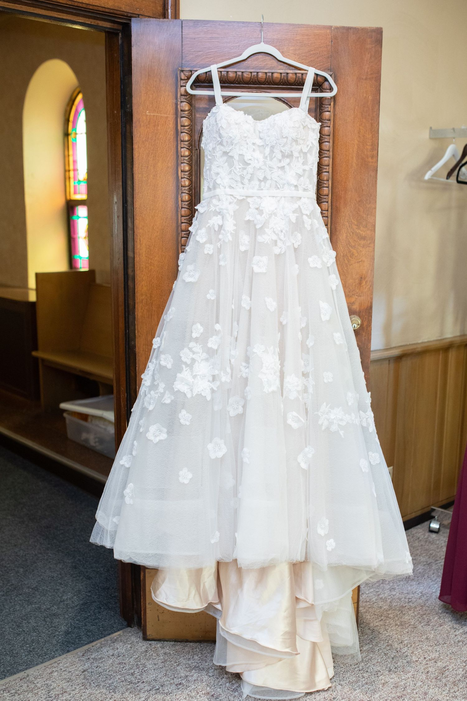 wedding dress portrait captured by Sarah Marie Studio