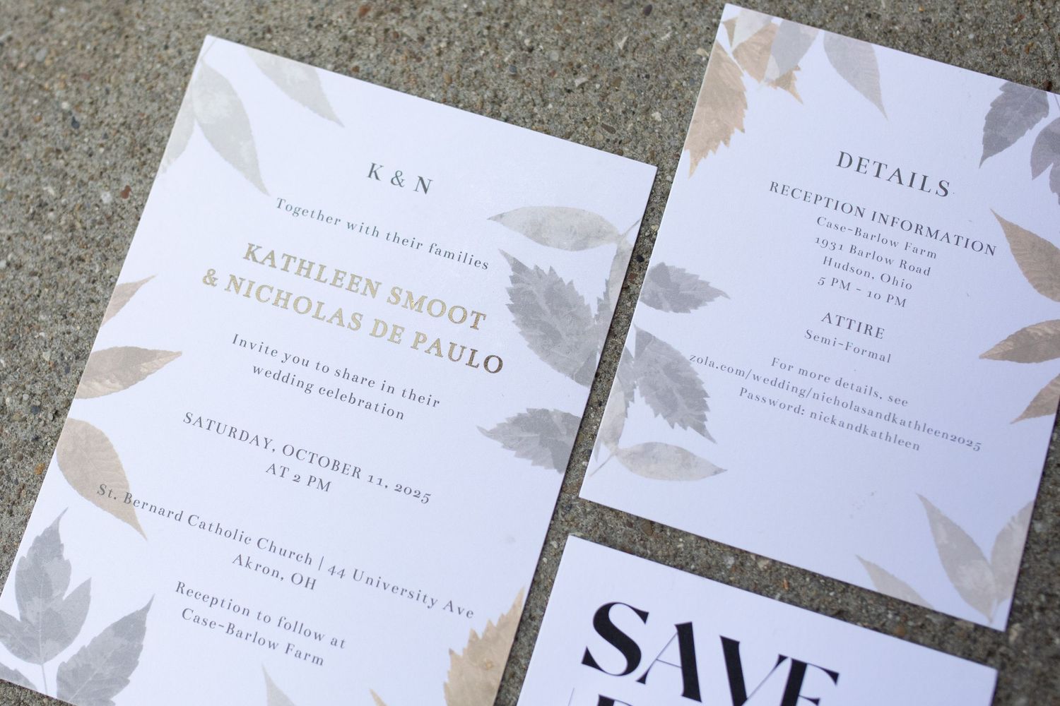 invitation suite portrait captured by Sarah Marie Studio