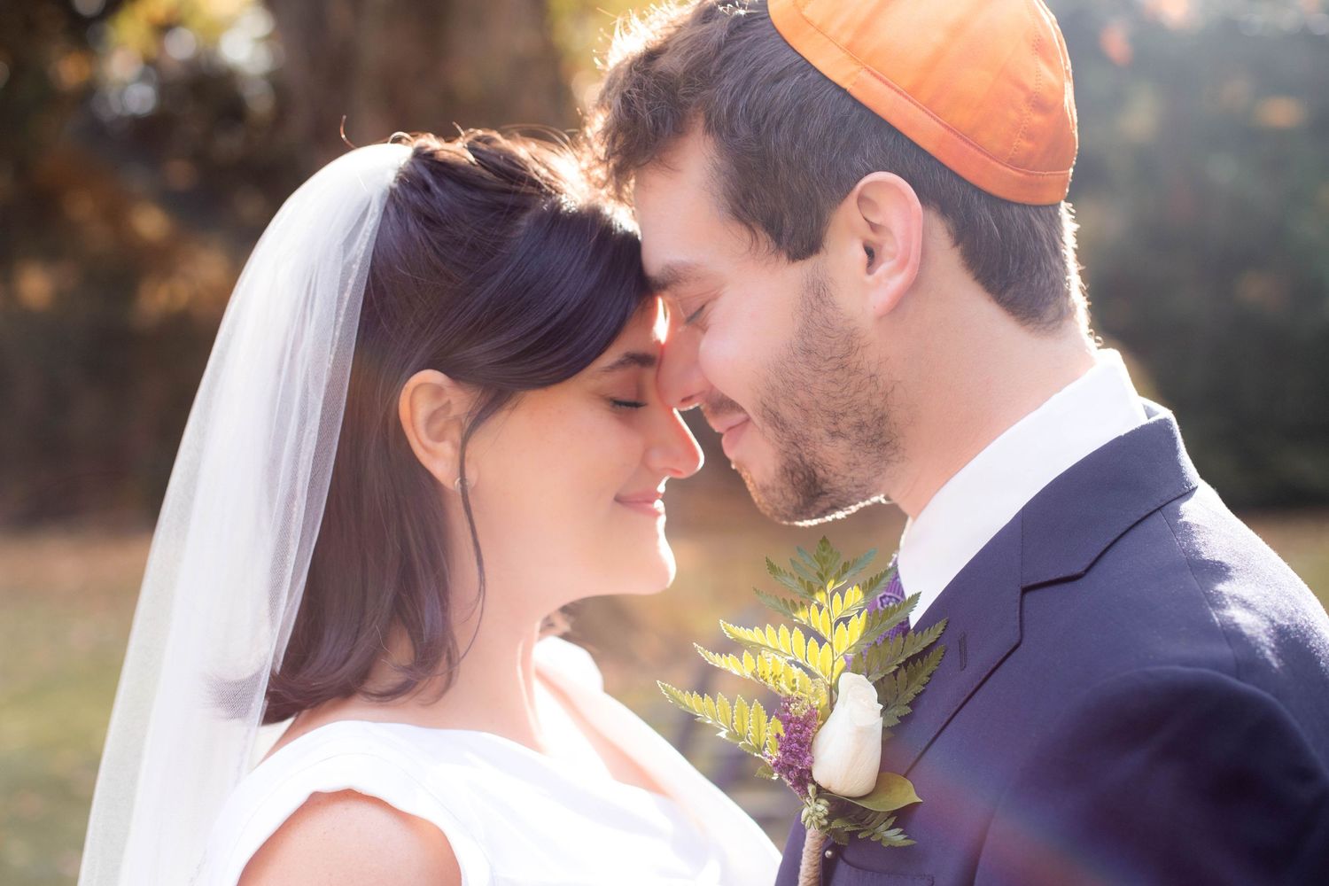 beautiful lens flare, backyard wedding, simple and natural documentary style wedding photography nyc