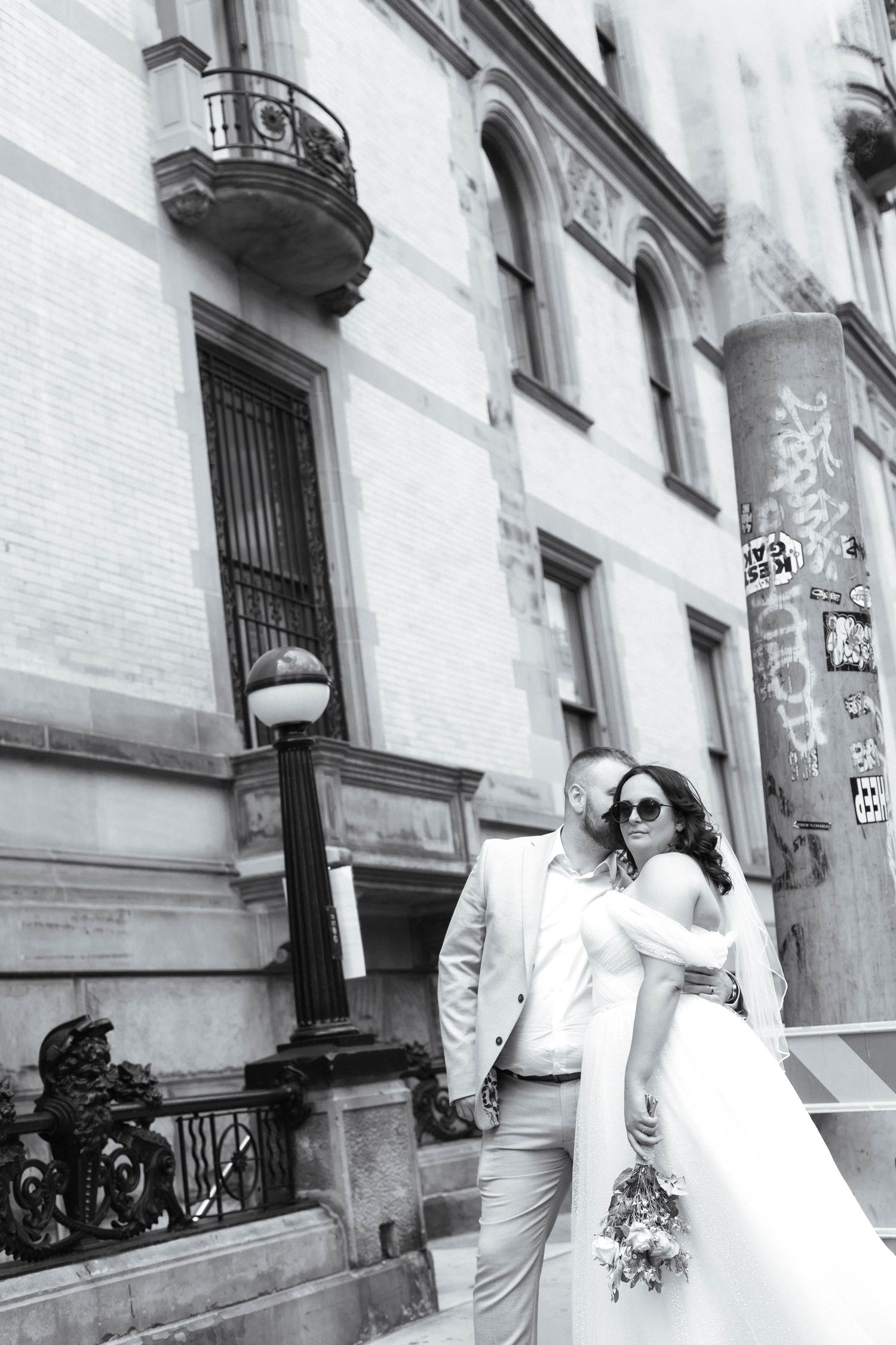 Black and white candid NYC Wedding Photography. Photojournalistic and playful. Film  + Digital
