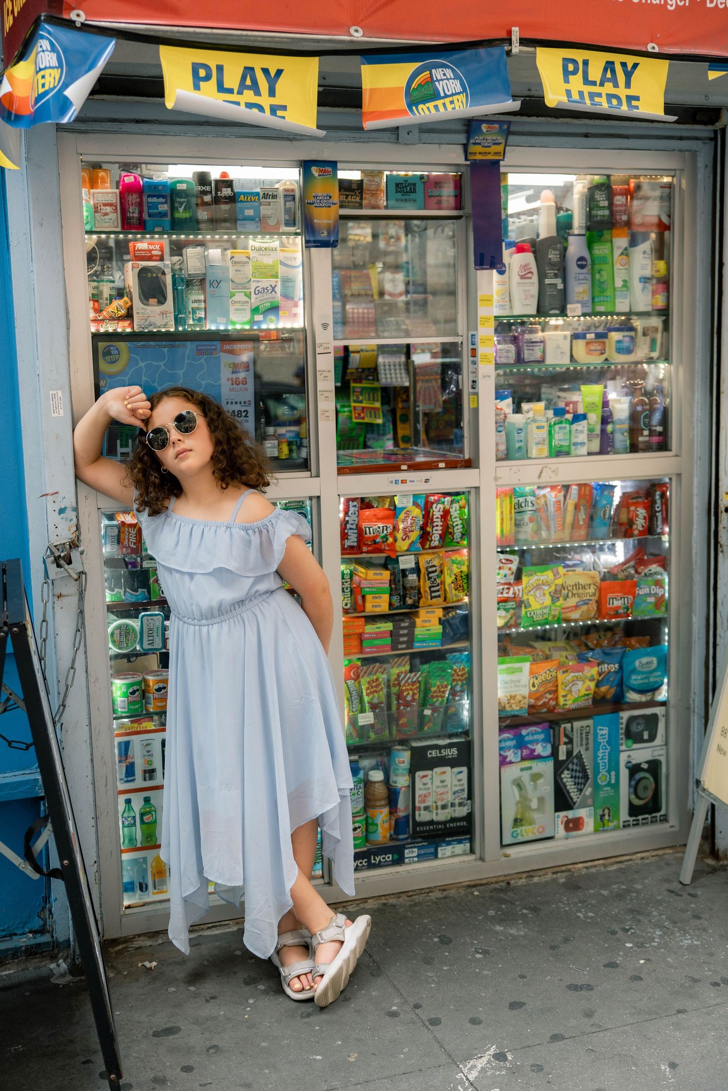 nyc store front bodega on 35 mm film summer