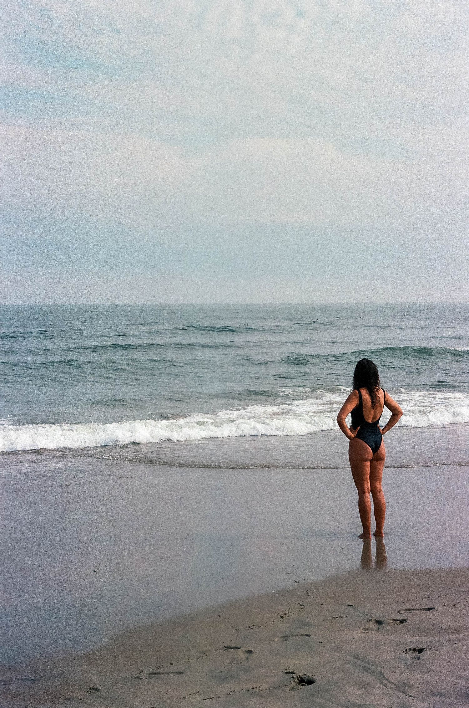nyc beach the rockaways summer on 35 mm film