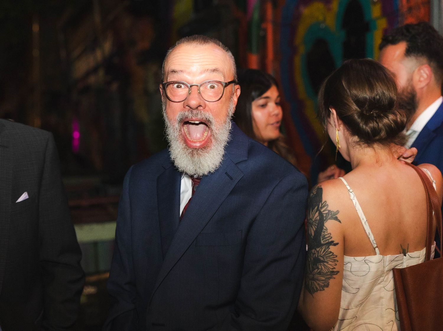 parents having fun at wedding nyc