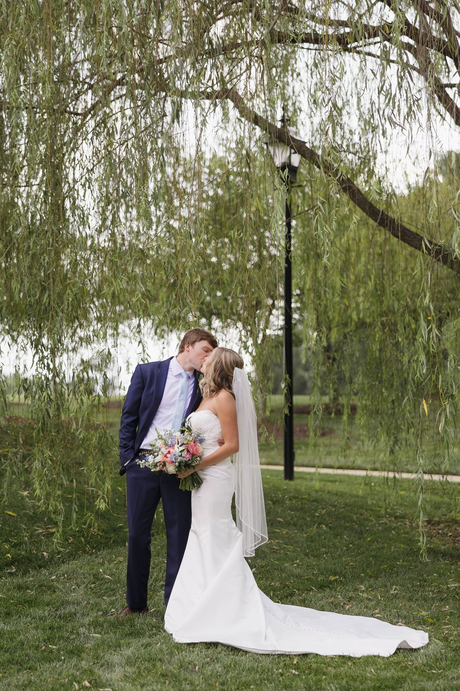 Outdoor wedding portraits in Southwest Virginia captured in natural light